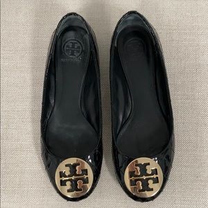 Tory Burch patent leather quilted flats